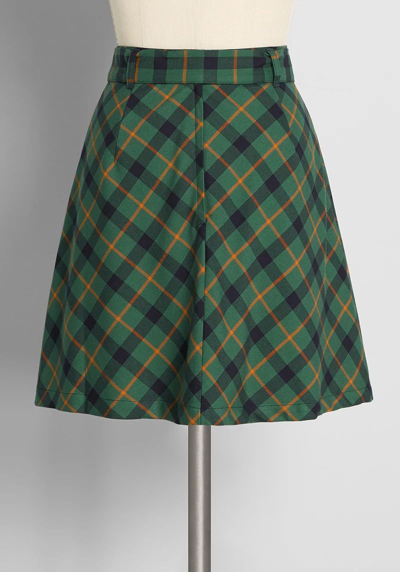 The Plaid List Belted Mini Skirt | ModCloth
