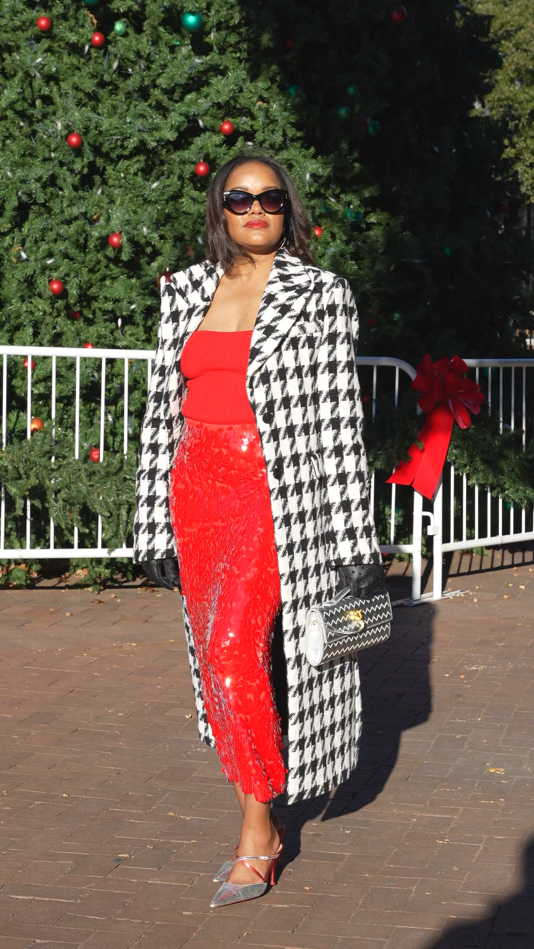 Holiday Party outfit idea! Can’t go wrong with a sequin midi skirt and a gorgeous coat! Linked all similar as my outfit is old. 

#LTKHoliday #LTKOver40 #LTKStyleTip