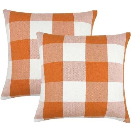 Thanksgiving Pillow Covers Fall Decoration Buffalo Check Plaid Throw Pillow Covers Farmhouse Cush... | Walmart (US)