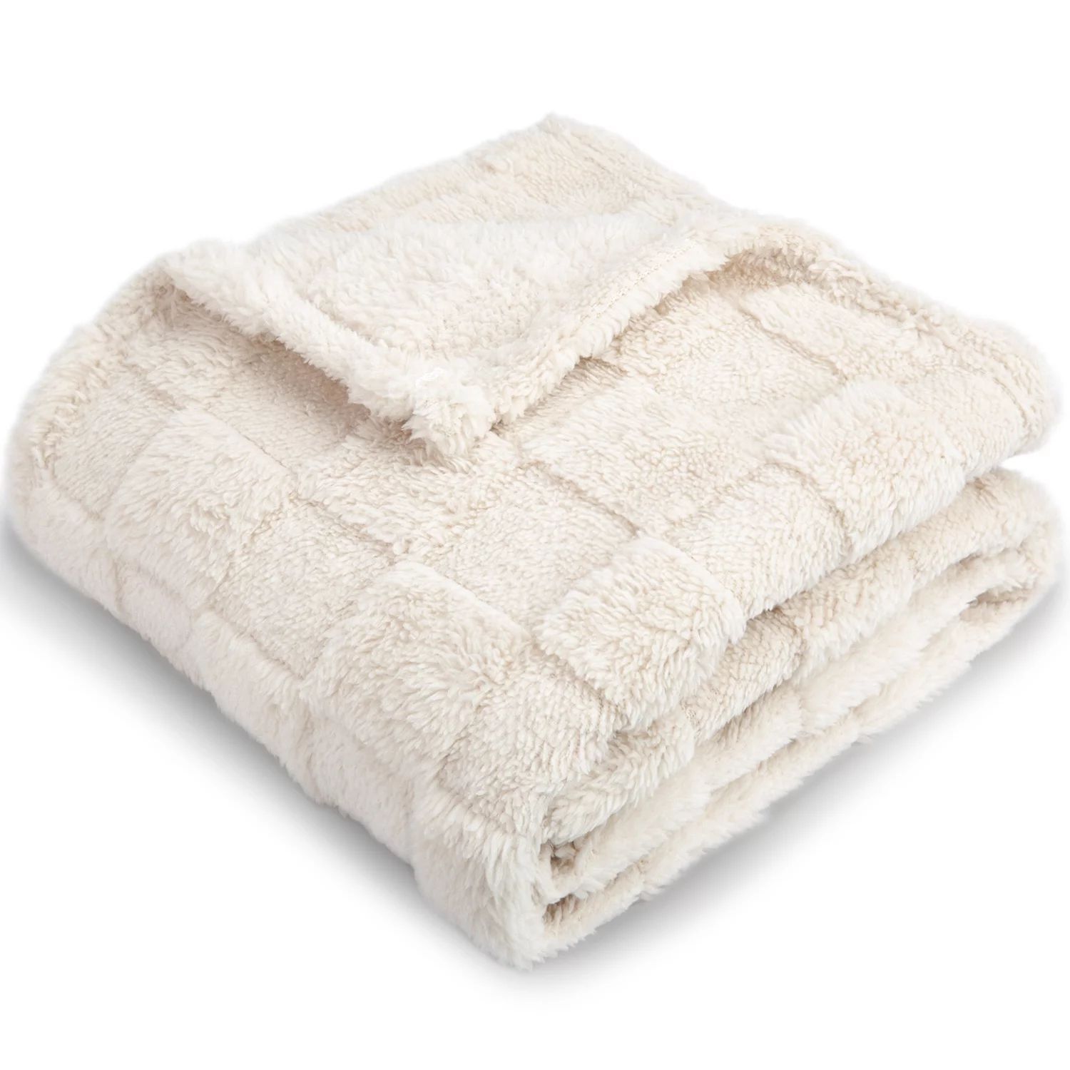 3D Gingham Fleece Baby Blanket for Girls Boys Chessboard Grid Warmer Comfort Reversible Shaggy Co... | Walmart (US)