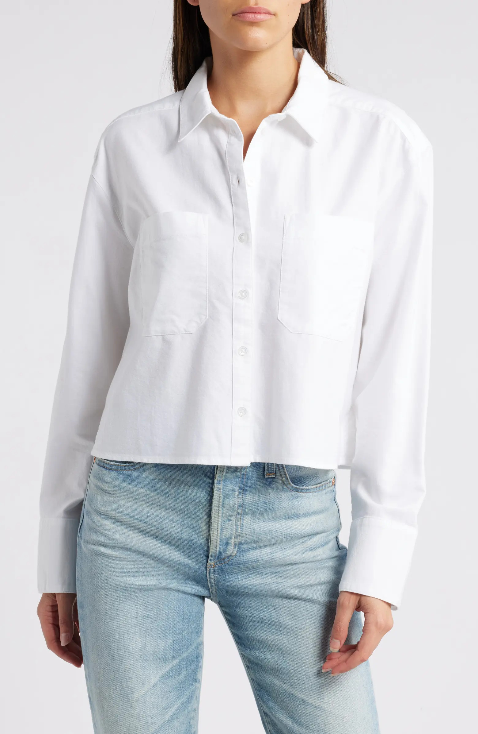 Boxy Oxford Button-Up Shirt | Nordstrom