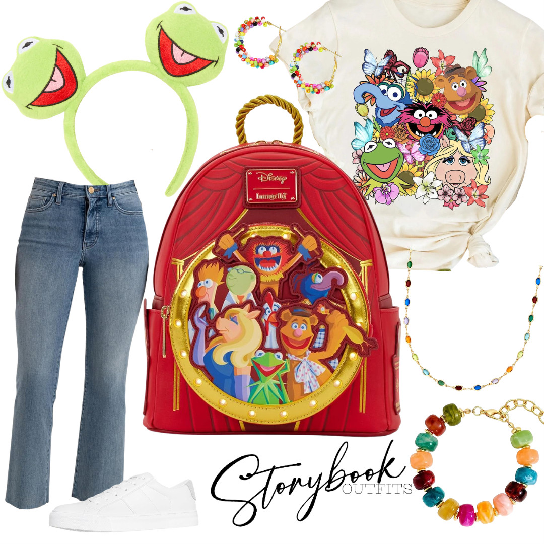 Bright, playful, and full of personality 💚🎭

This Muppets-inspired look brings all the fun with bold colors, comfy denim, and a statement backpack that steals the show! 

 #LTKTravel