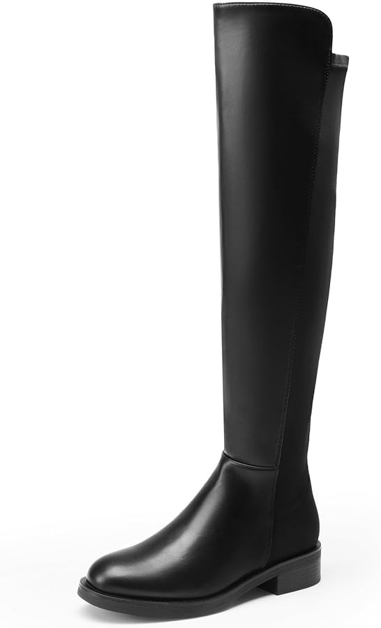 DREAM PAIRS Women's Knee High Boots, Comfortable Thigh High Daily Low Flat Heel Boots | Amazon (US)