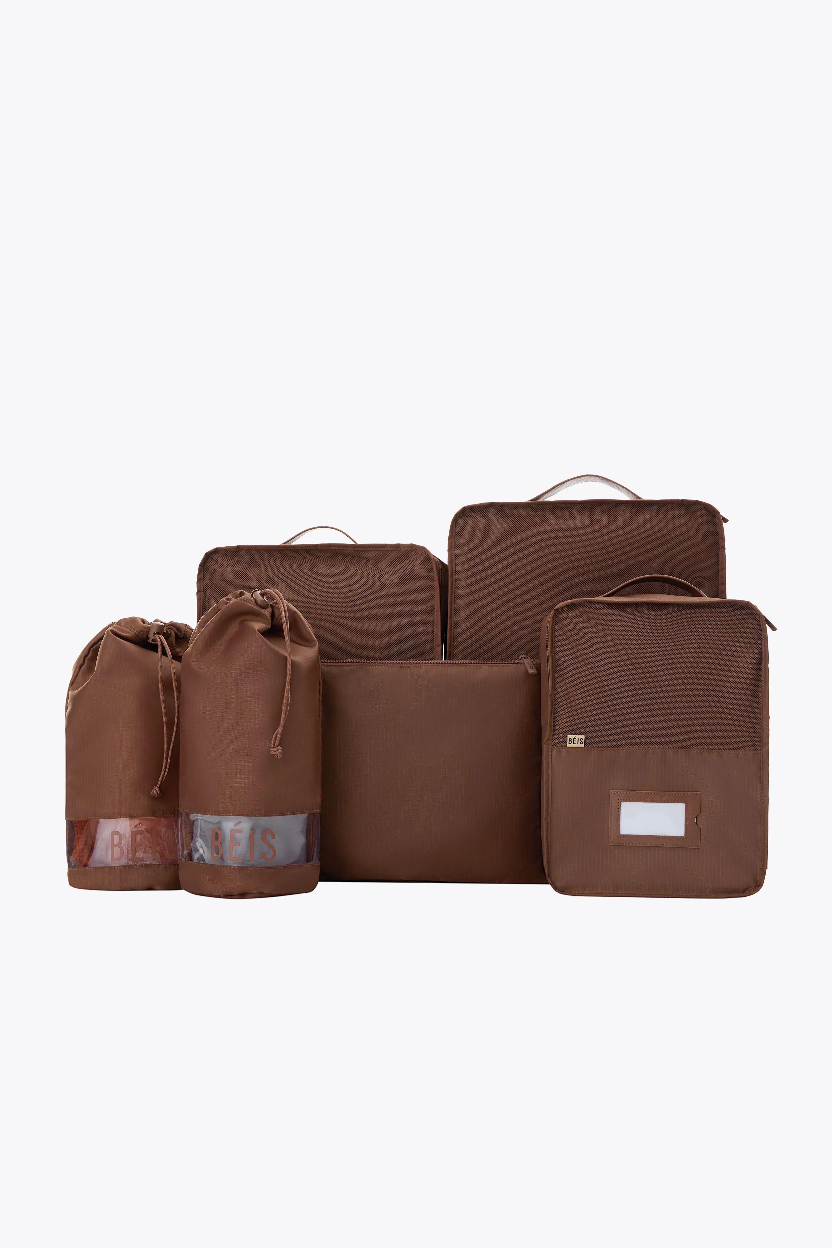 BÉIS 'The Packing Cubes' in Maple - Brown Packing Cubes for Travel | BÉIS Travel