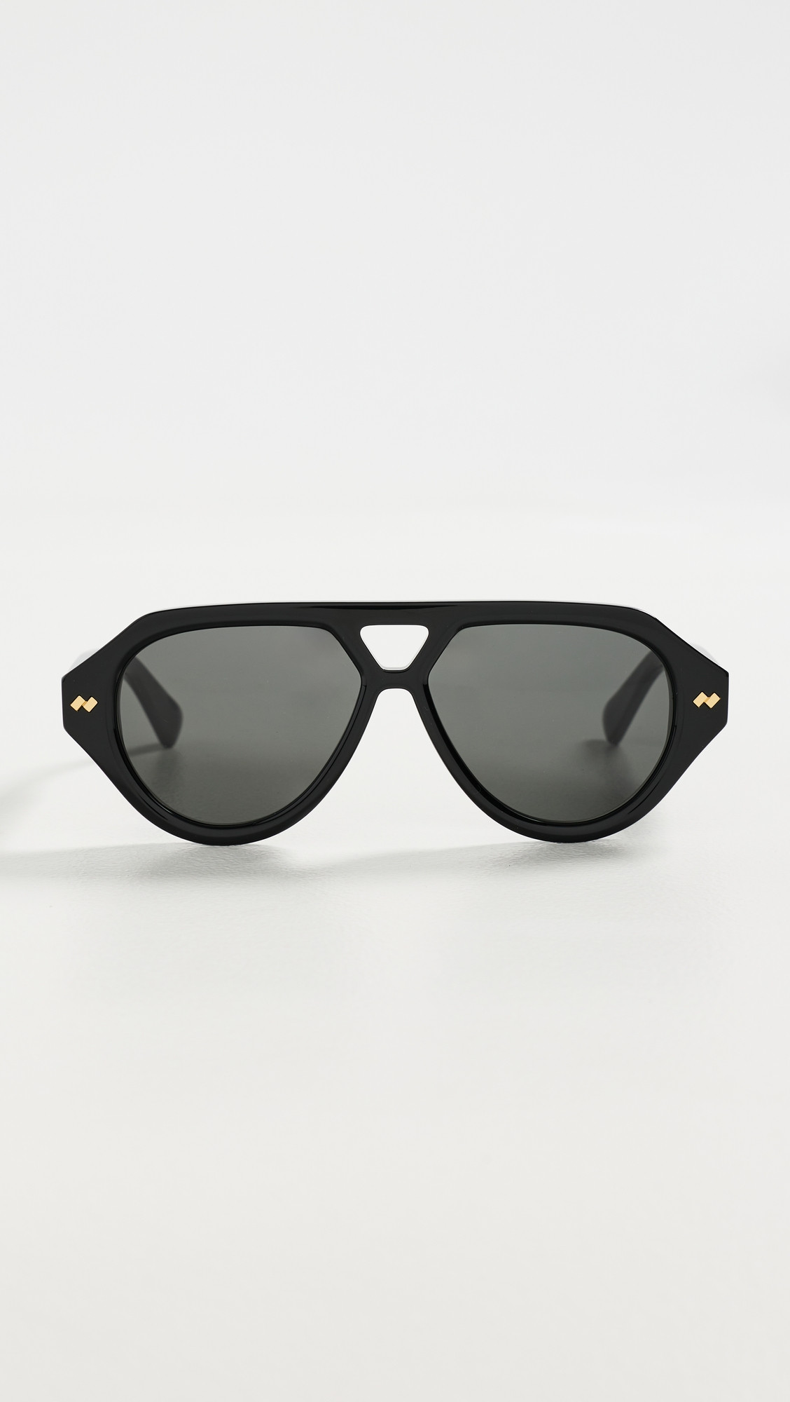 Bottega Veneta Dizzy Aviator Sunglasses Black-Black-Grey One Size | Shopbop
