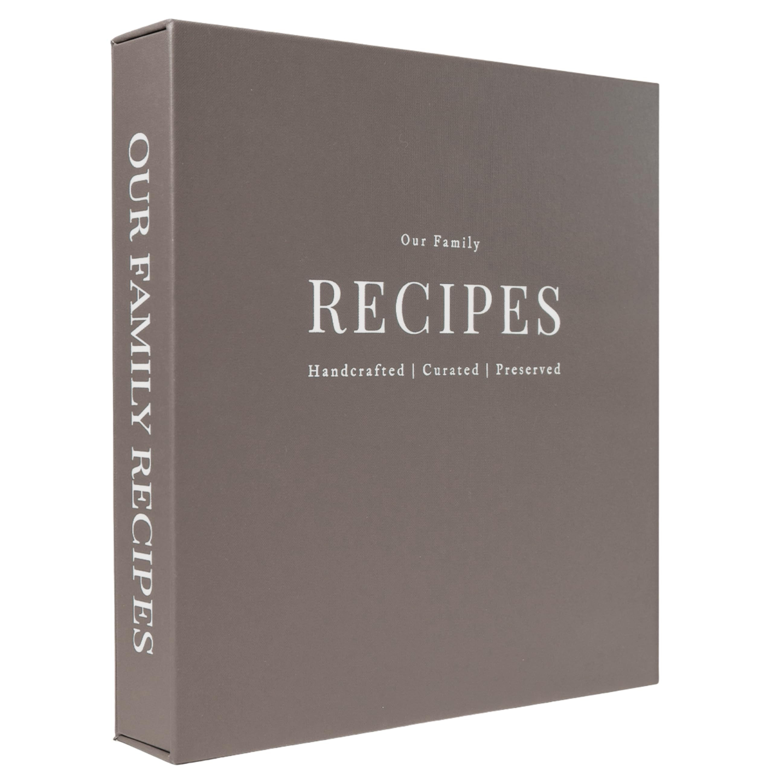 Blank Cookbook to Write in Your Own Recipes - Linen Hardcover Spiral Recipe Book with Photo Pages... | Amazon (US)