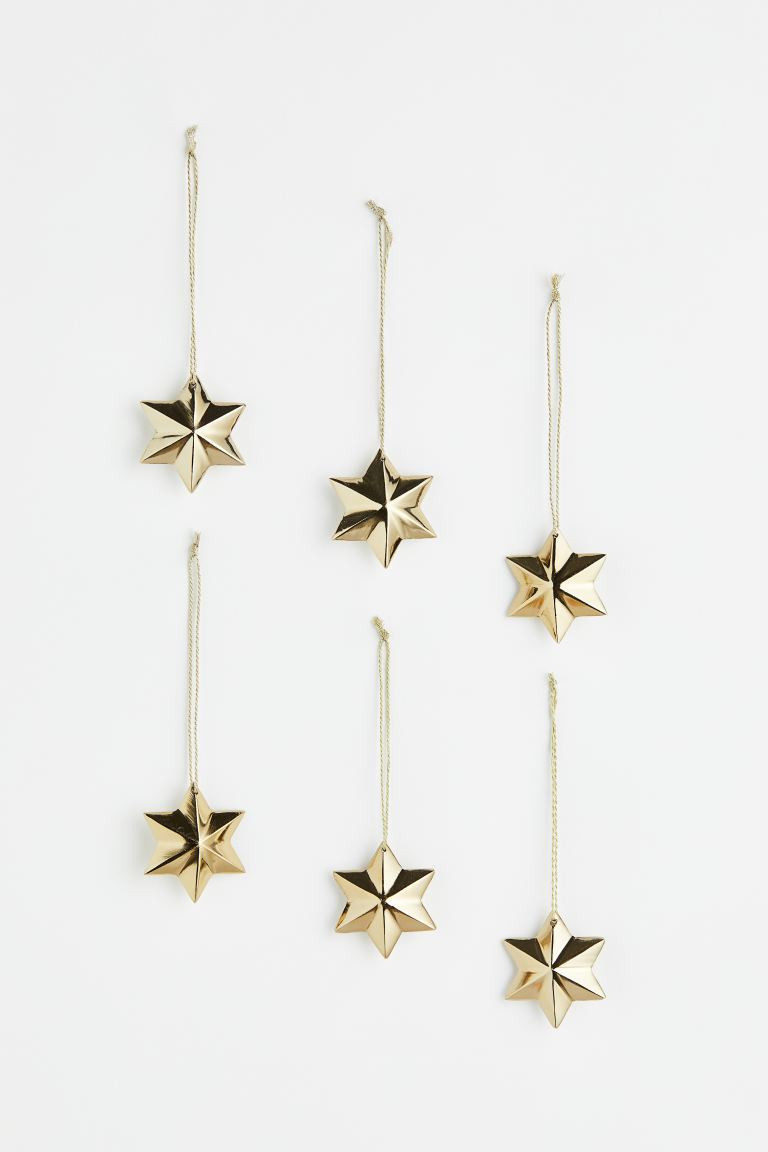 6-pack Metal Christmas Ornaments | H&M (US + CA)