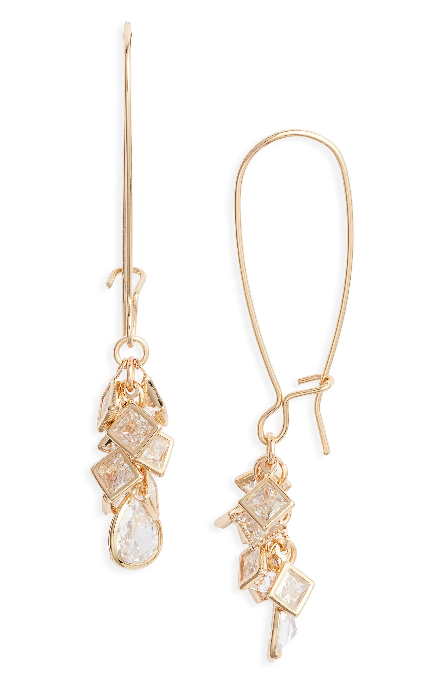 Shaky Cubic Zirconia Cluster Drop Earrings | Nordstrom