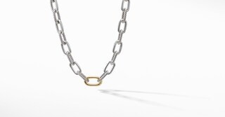 DY Madison Medium Necklace with 18K Bonded Gold, 11mm | David Yurman