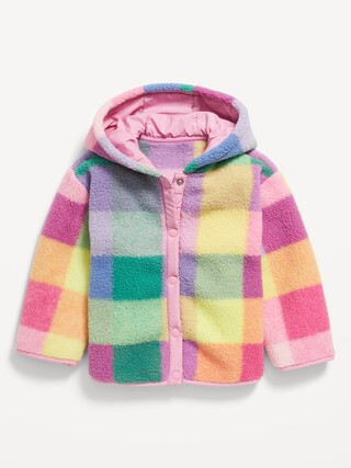 Oversized Printed Hooded Jacket for Toddler Girls | Old Navy (US)