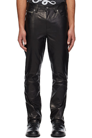 Black Drum Solo Leather Pants | SSENSE