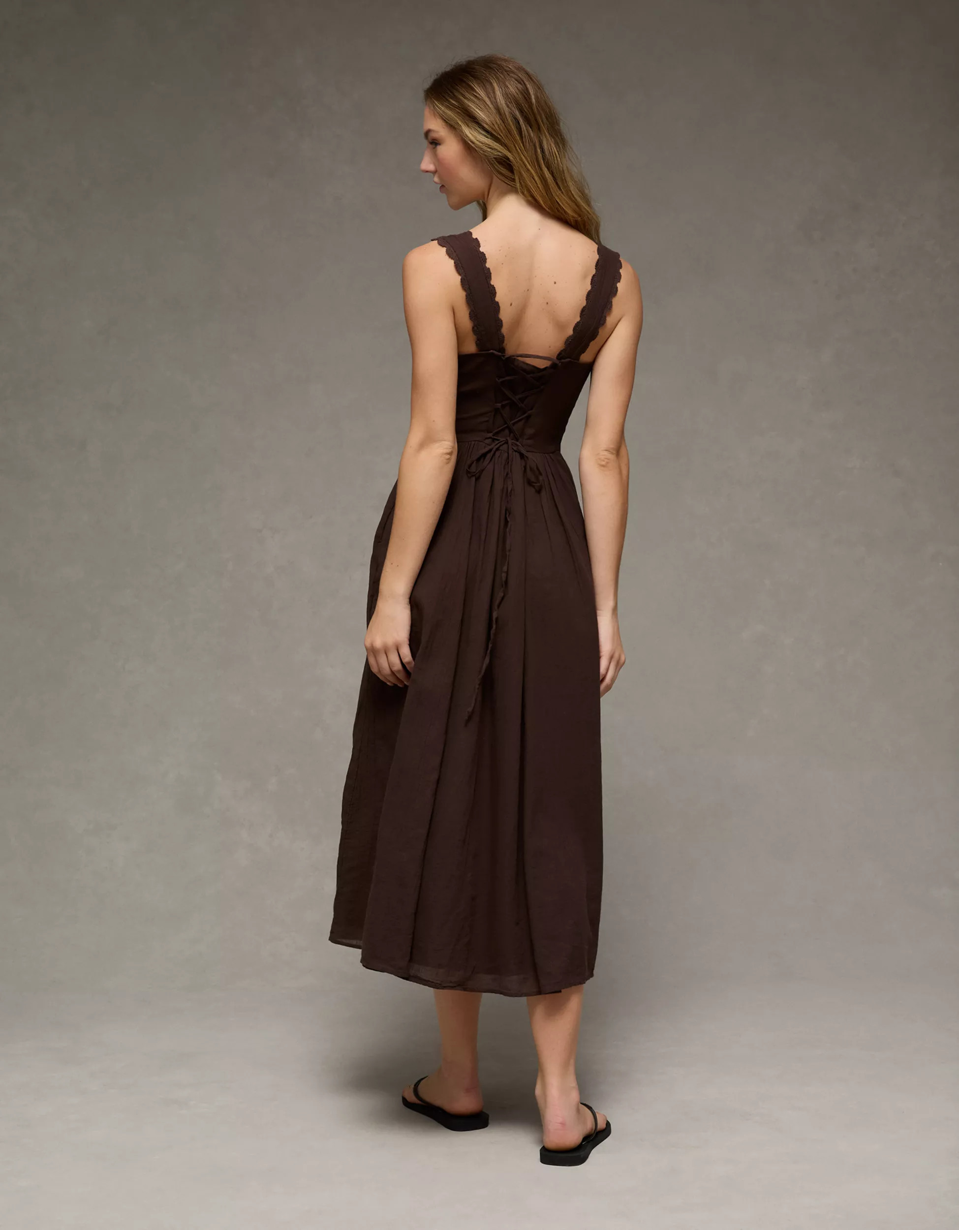 AE Sweetheart Corset Midi Dress | American Eagle Outfitters (US & CA)