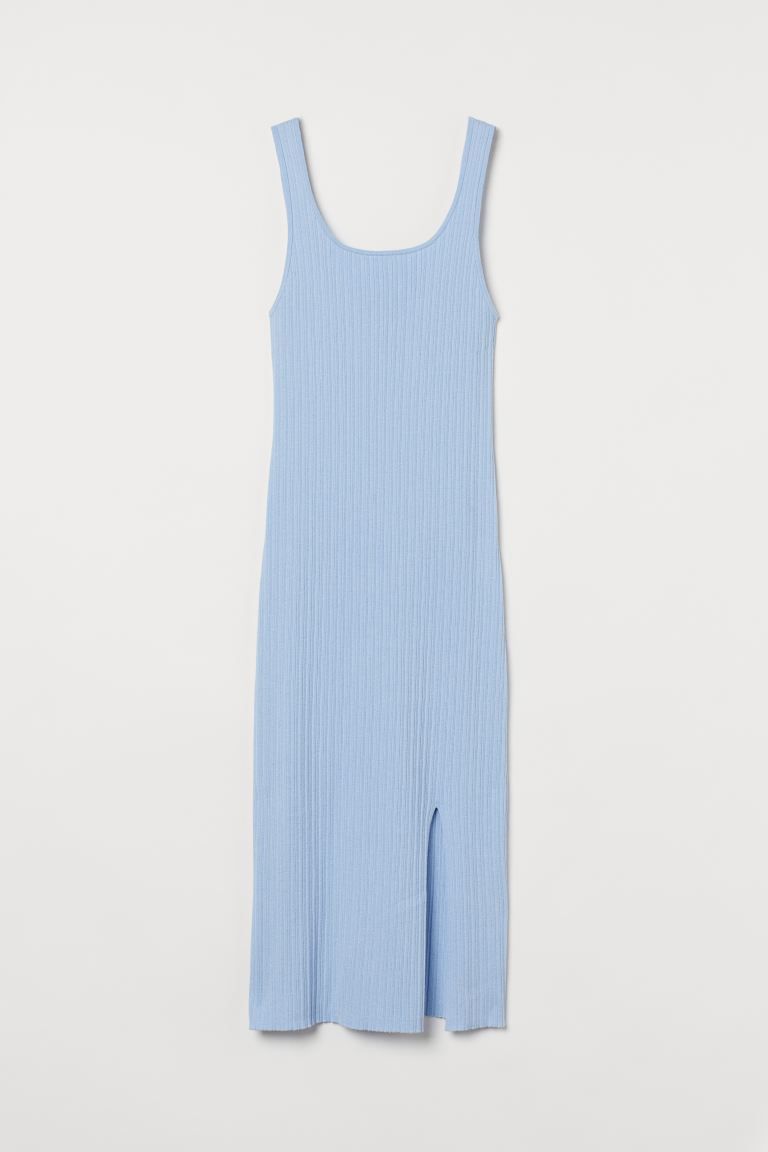 Slit-front Ribbed Dress | H&M (US + CA)