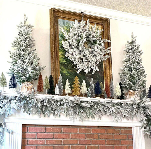 Queen Flock® Collection 4-Piece Set with Warm White LED Lights (Plug a | King of Christmas