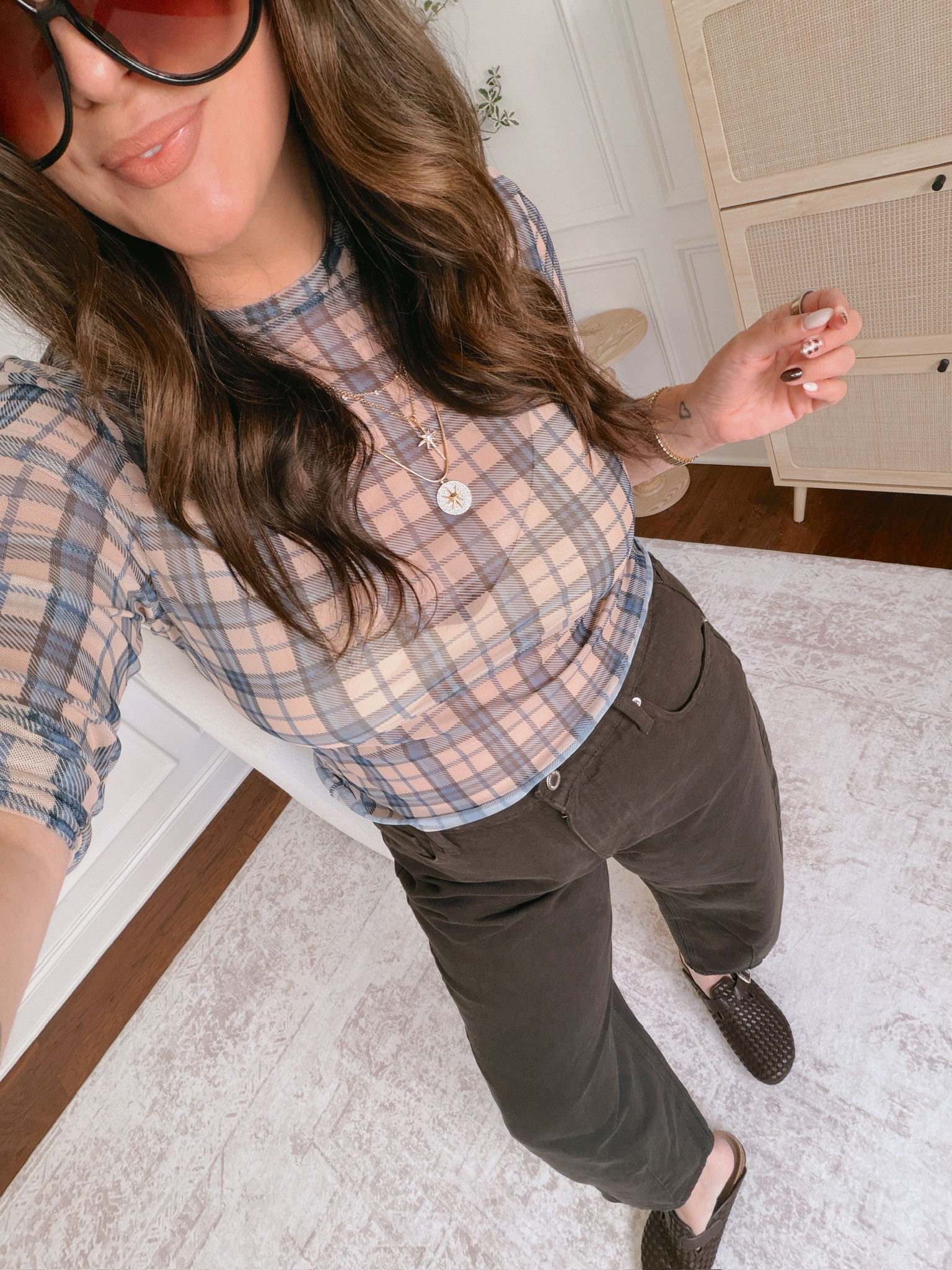 wearing a L in the top, 14 in the bottoms

#LTKSeasonal #LTKMidsize