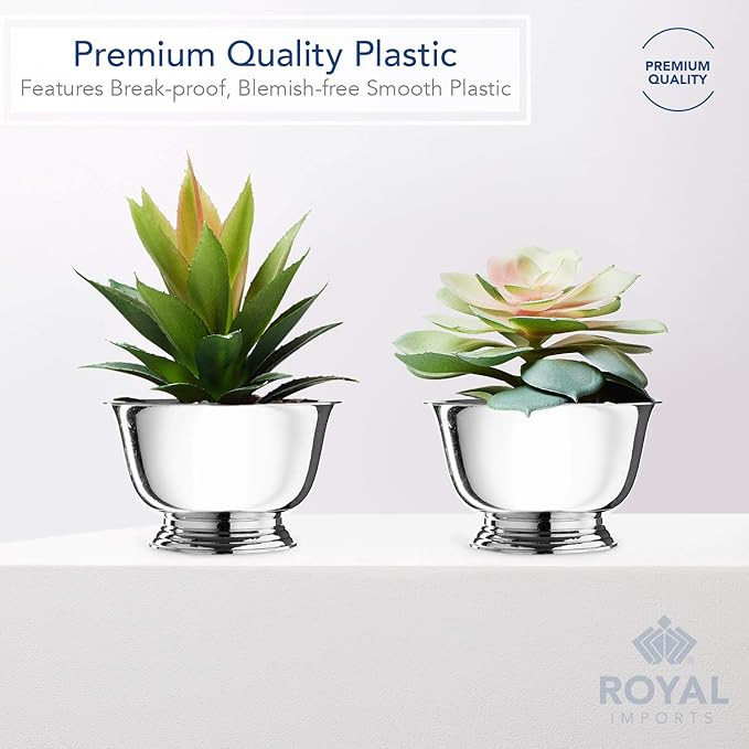 Royal Imports 6" Decorative Plastic Planter Pedestal Bowl- Flower Pot Cover, Footed Succulent Dis... | Amazon (US)