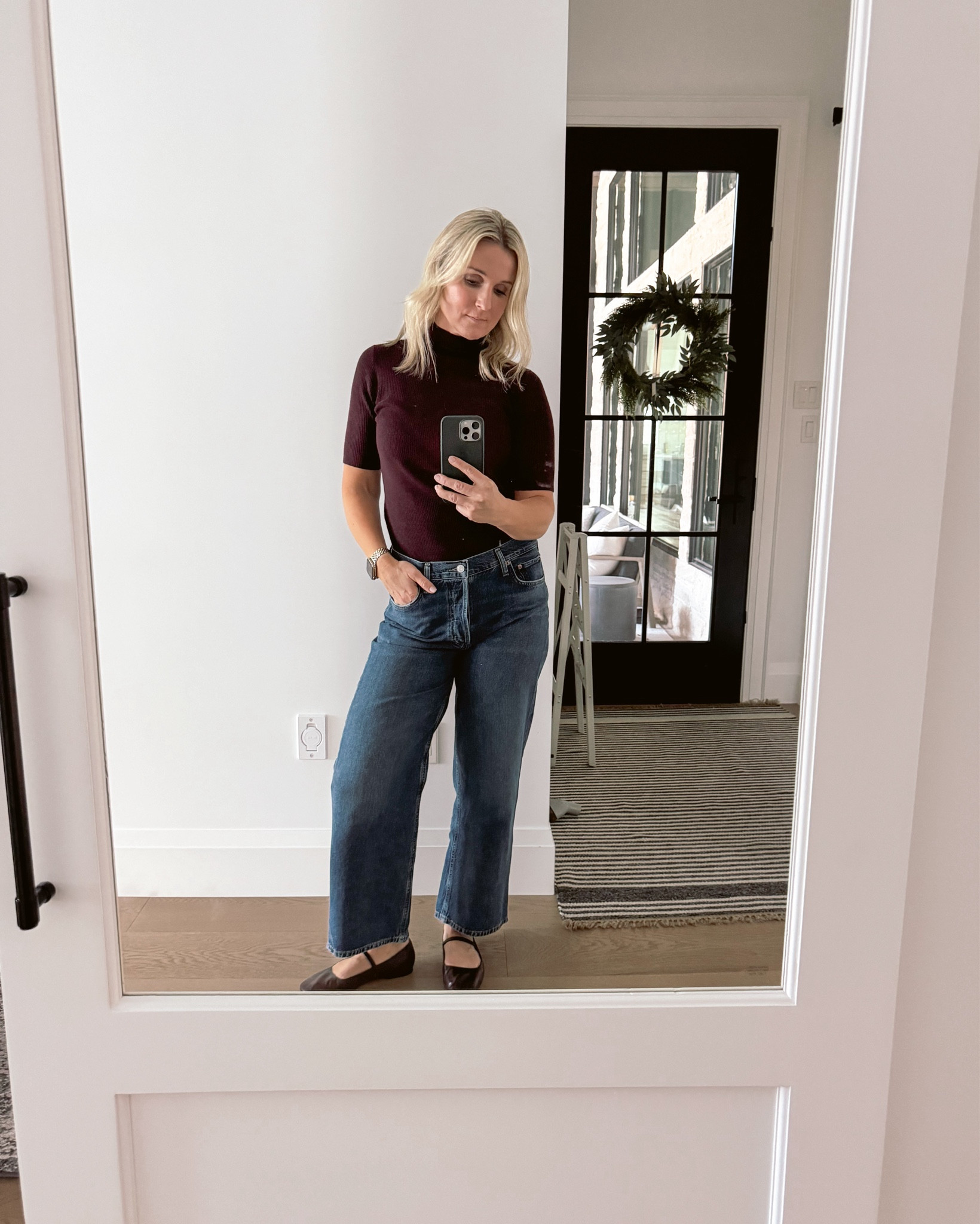 Fall ready!🧡🤎🍂

Dark plum sweater ….
Brown ballet flats ….
And jeans🙌🏻

#LTKautumn #LTKcanada #LTKstyletip