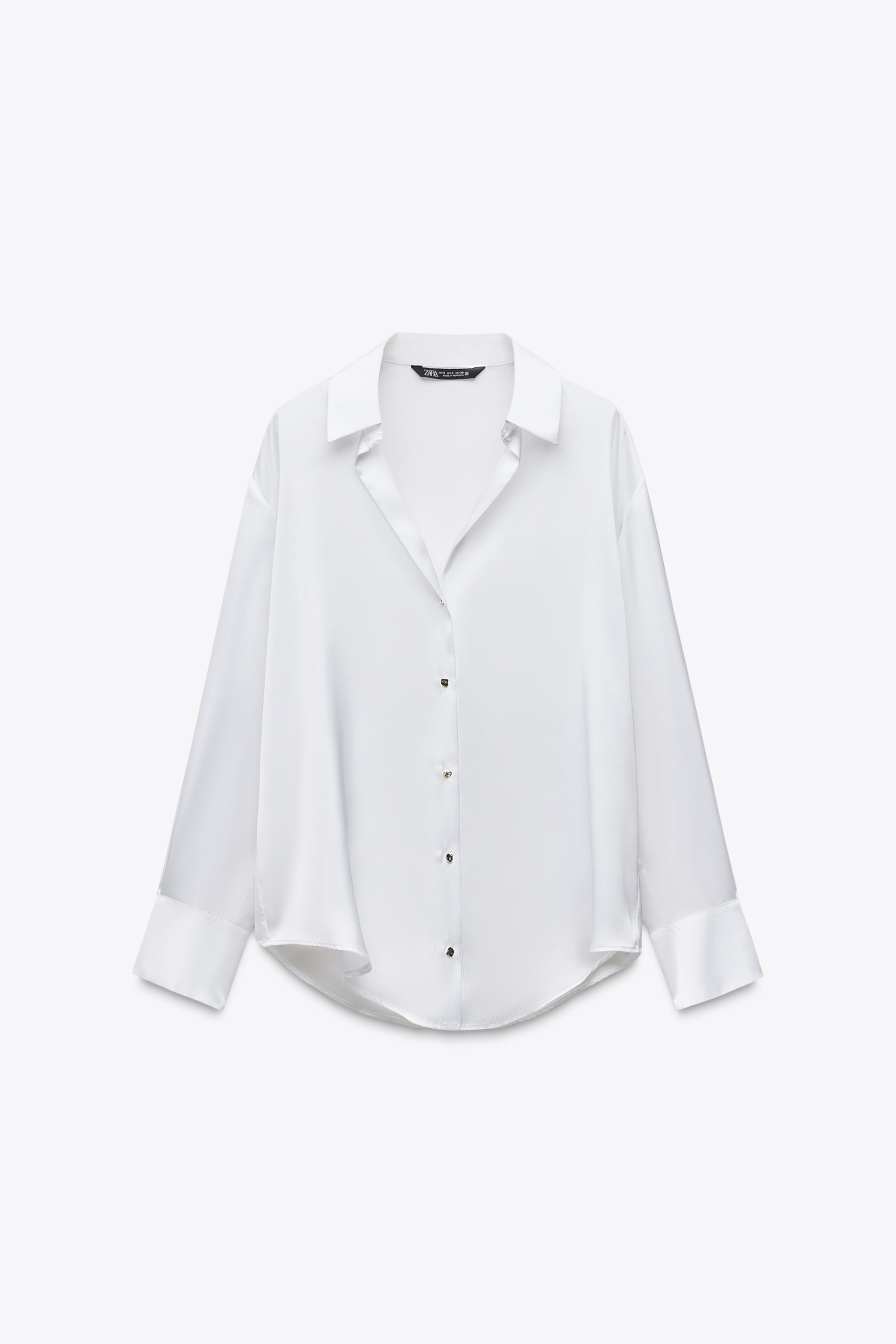 SATIN EFFECT BASIC SHIRT | Zara US
