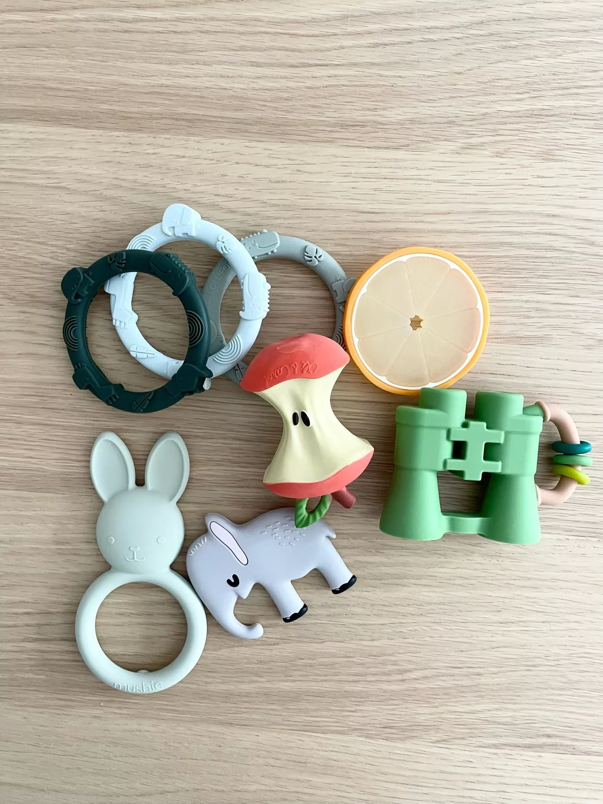  Oli & Carol Natural Rubber Teether -Vegetable Shaped Teething  Toy for Babies 0-12 Months, Baby Teething Relief, Teethers for Infants  0-6 & 6-12 Months