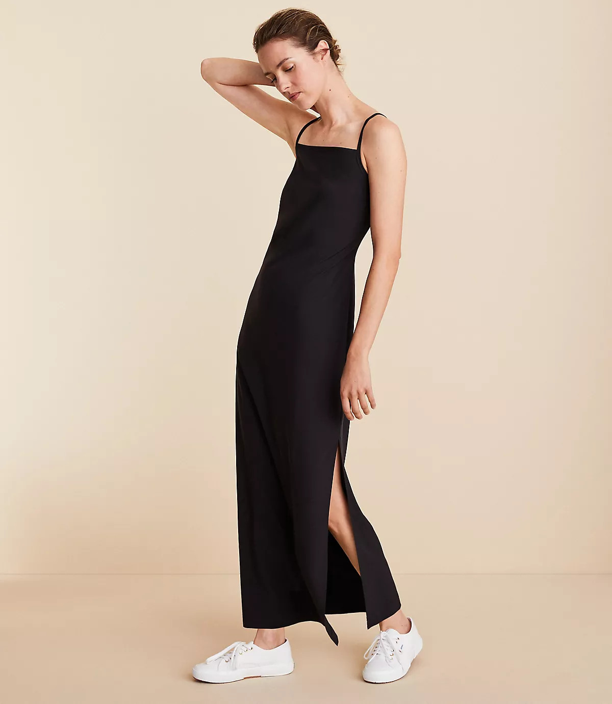 Lou & Grey Wanderweave Midi Slip Dress | LOFT