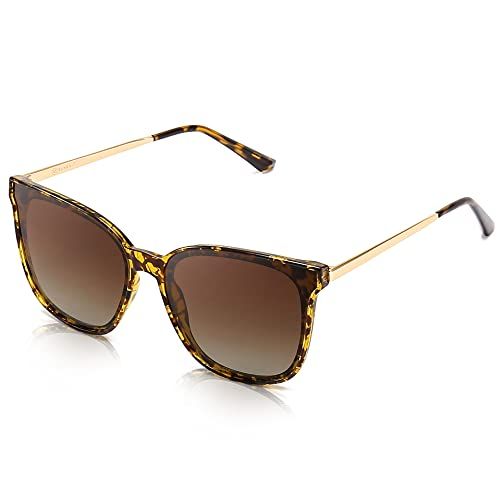 SUNGAIT Classic Square Sunglasses for Women Men Retro Round Polarized Shades Large Frame UV400 Sun G | Amazon (US)