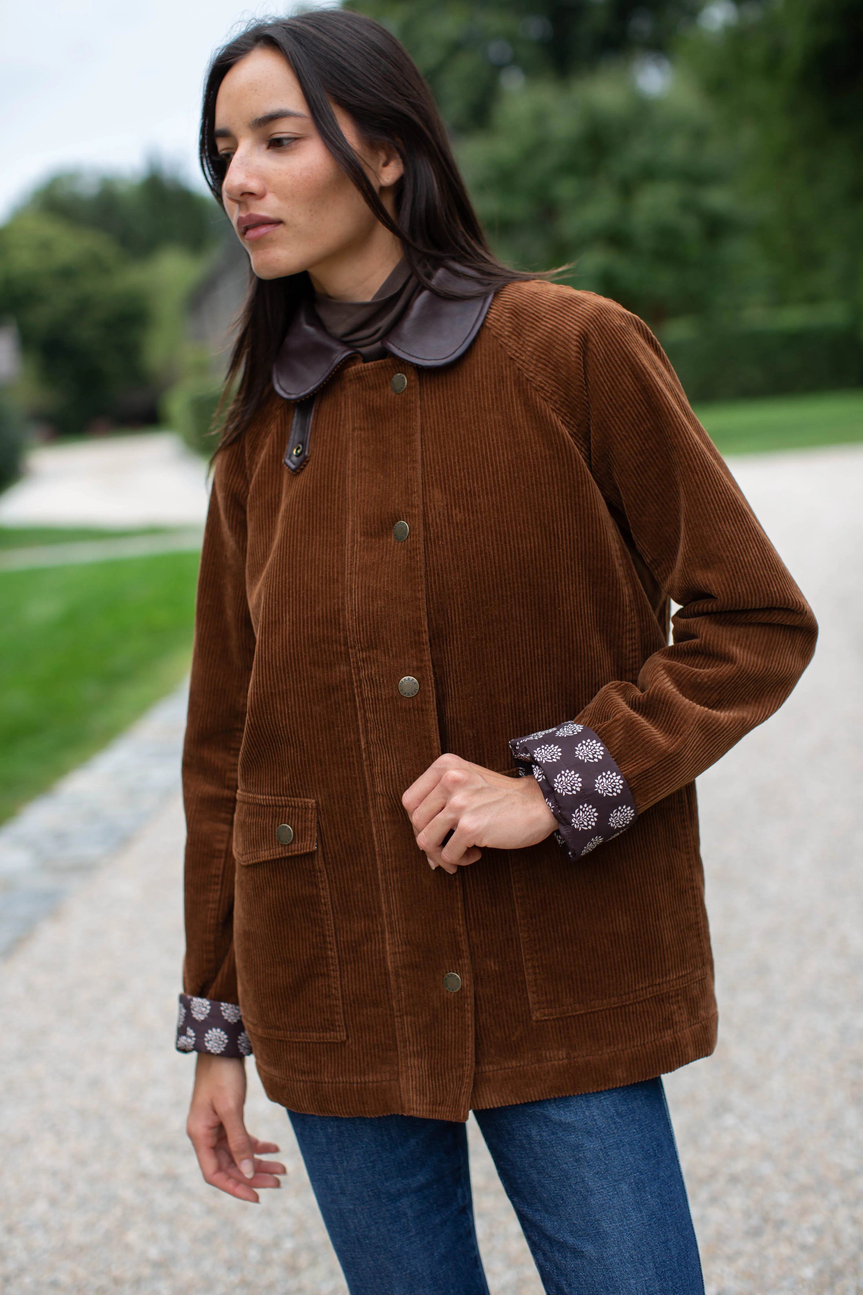 Corduroy Barn Jacket - Chestnut | Marea