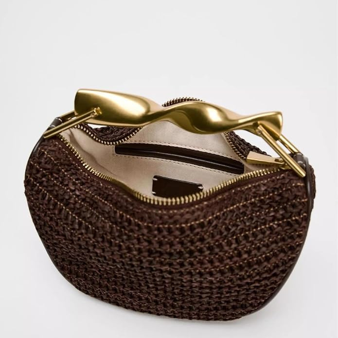 JYG Mini Handmade Straw Crossbody Bags for Women Summer Beach Satchel Purse Fashion Woven Shoulde... | Amazon (US)