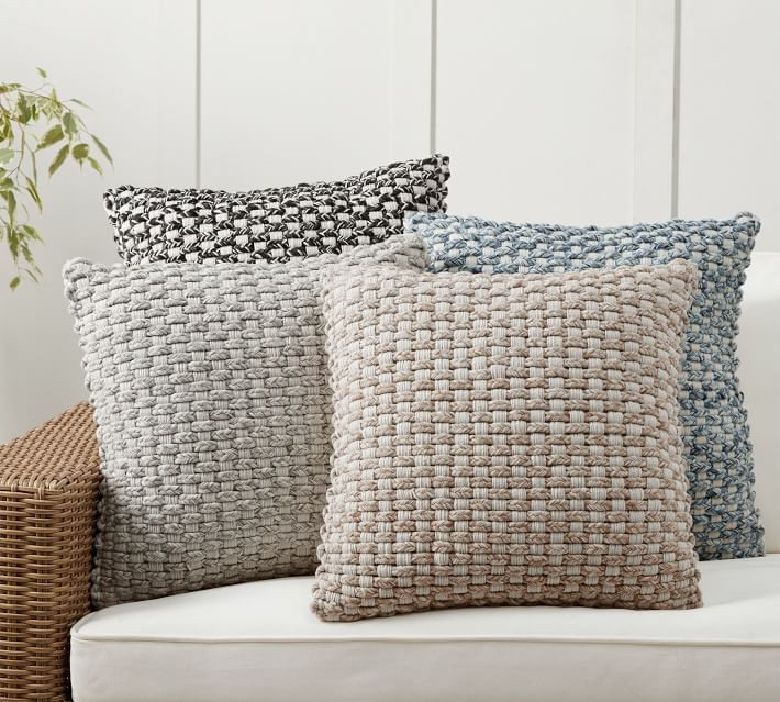 Cadyn Textured Indoor/Outdoor Pillow | Pottery Barn (US)