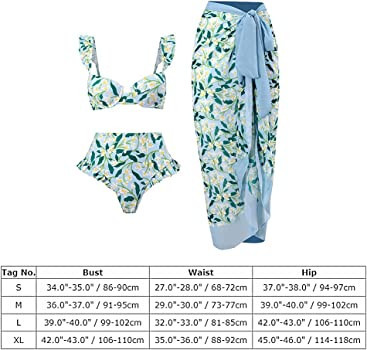 IBAKOM Three Pieces Swimsuits for Women with Matching Wrap Skirt Swim Top Tummy Control Bikin Bot... | Amazon (US)