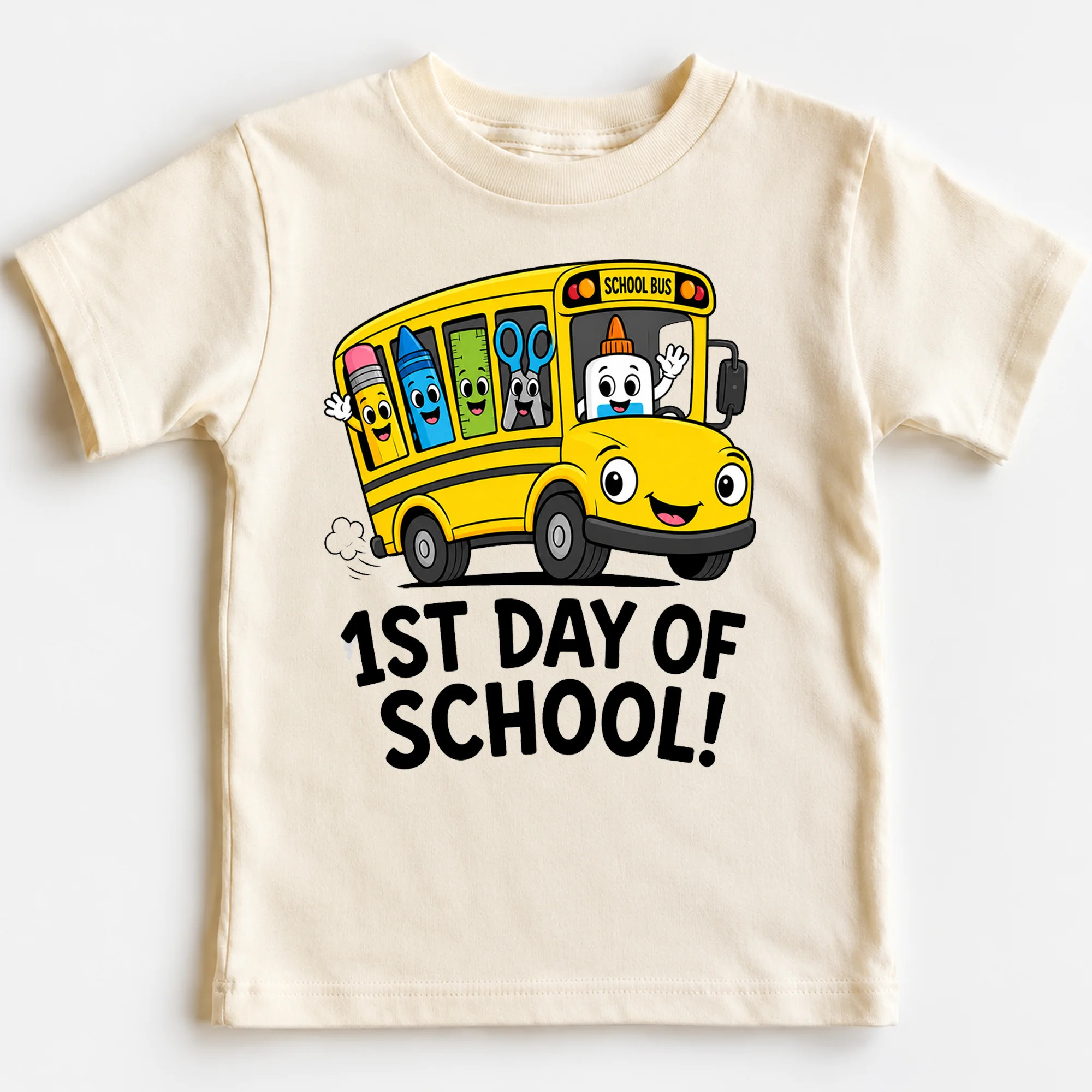 GODMERCH Boys Girls First Day Back To School Cotton Shirt School Bus Graphic Tee | Walmart (US)