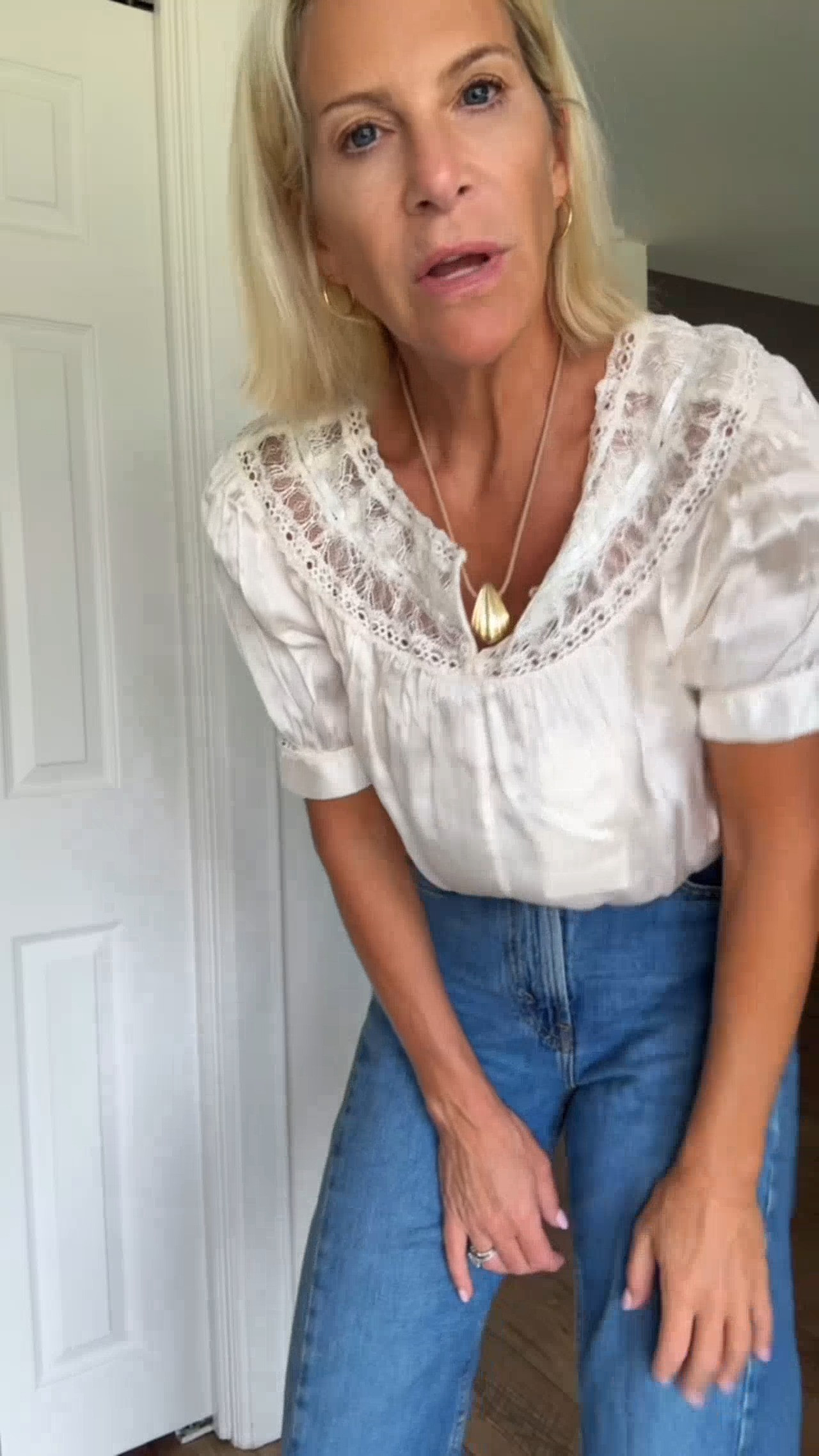 I’m wearing this Zara lace blouse both ways with jeans for an easy fall outfit with Ulla Johnson-inspired details and a flattering open neckline. 

 #LTKootd