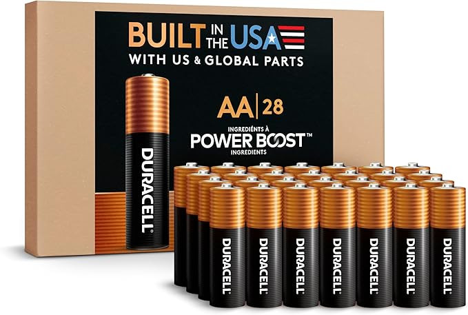 Duracell Coppertop AA Alkaline Batteries with POWER BOOST Ingredients, 28 Count (Pack of 1), Long... | Amazon (US)