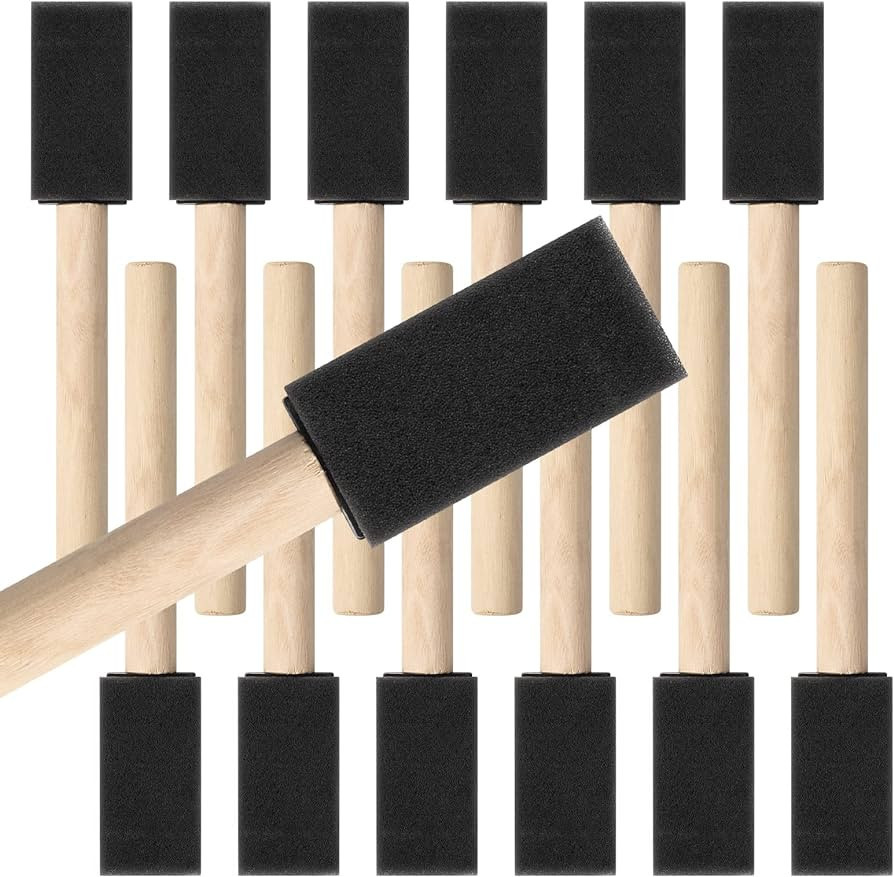 Mister Rui-Poly Foam Paint Brushes, 12 Pack, 1 Inch Sponge Brushes for Painting, Paint Sponges Se... | Amazon (US)