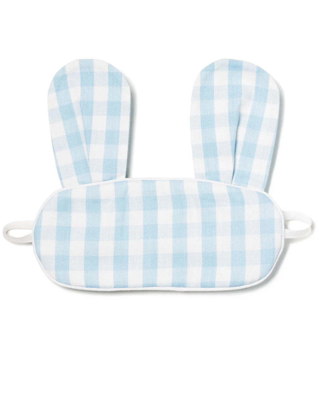 Children's Light Blue Gingham Bunny Sleep Mask | Petite Plume