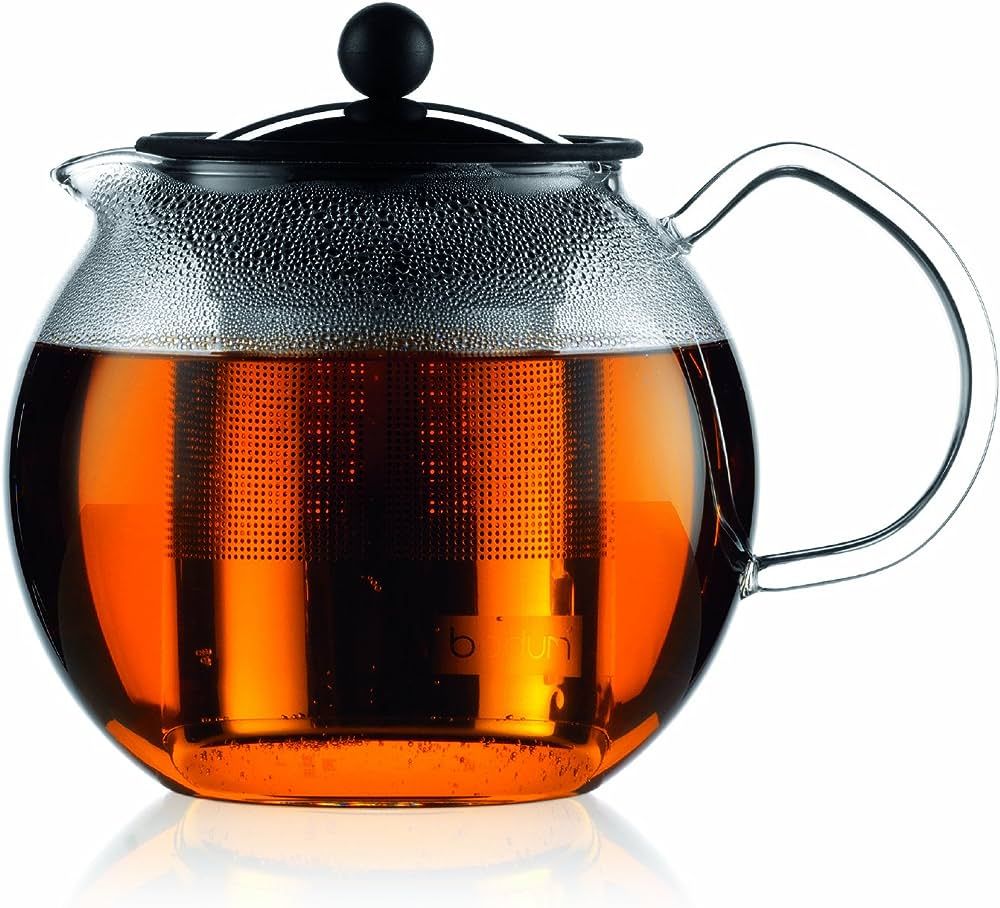 Bodum ASSAM Teapot, Glass Teapot with Stainless Steel Filter, 34 Ounce | Amazon (US)