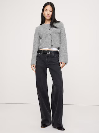 Curly Merino-Blend Cardigan | Banana Republic (US)