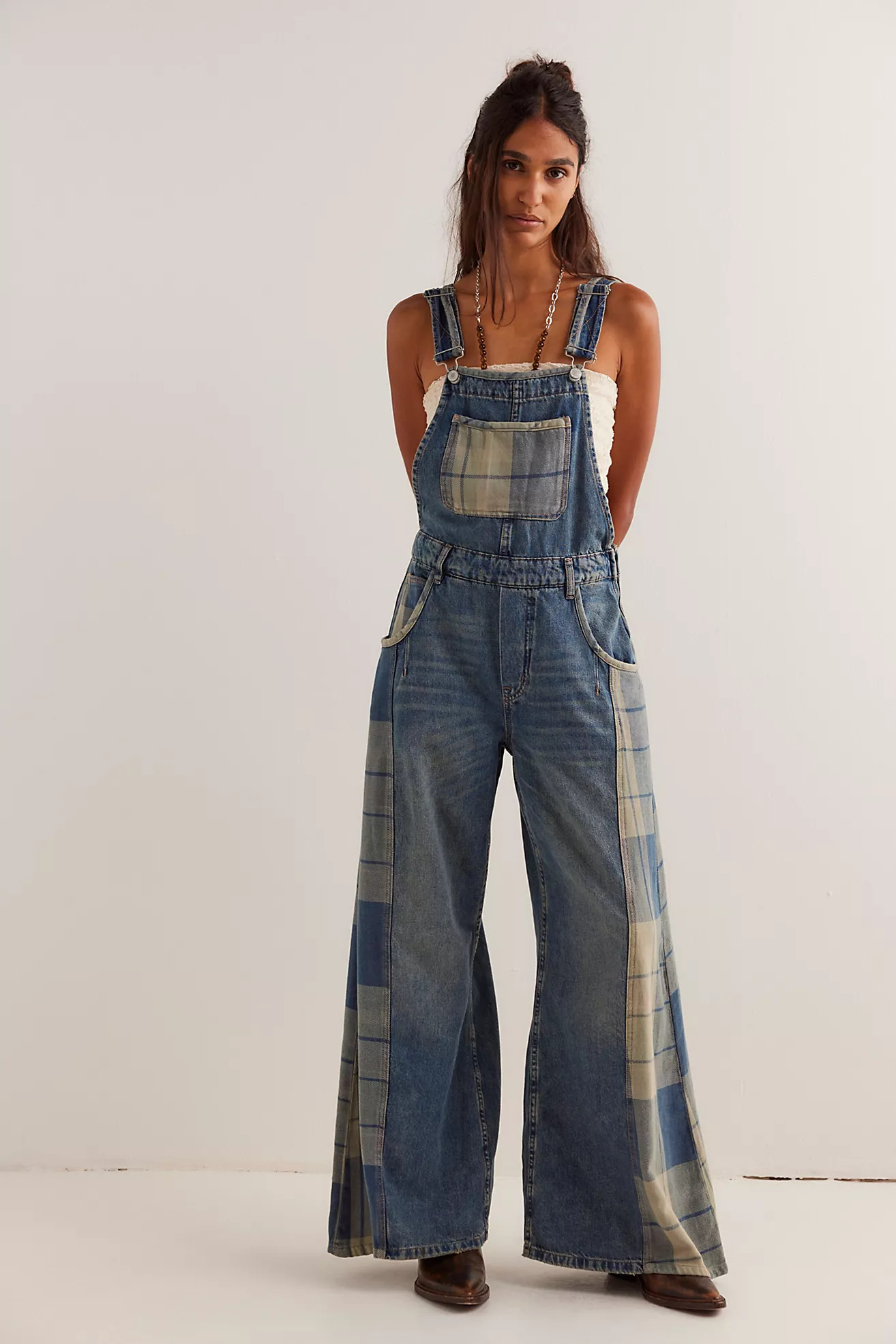We The Free Drifter Patched Overalls | Free People (Global - UK&FR Excluded)