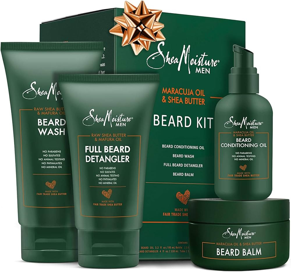 Shea Moisture Beard Kit for Men, Beard Wash, Beard Balm, Beard Oil, Beard Conditioner, Complete B... | Amazon (US)