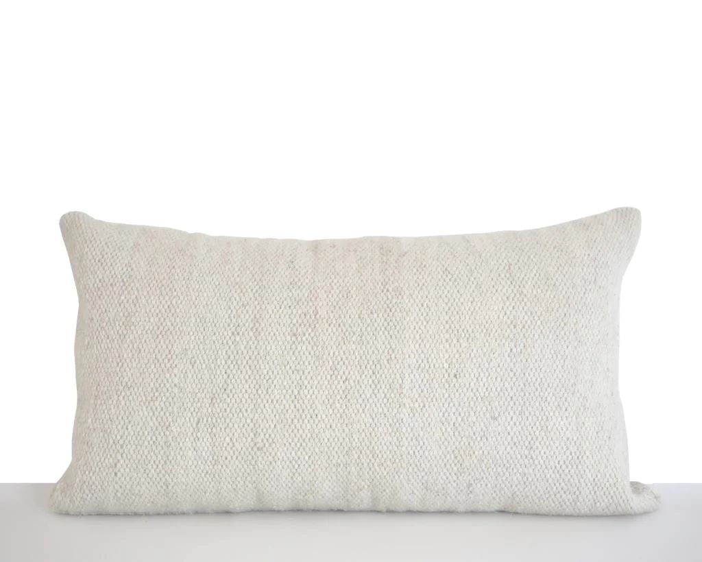 Cream Wool Handwoven Pillow Cover | Coterie, Brooklyn