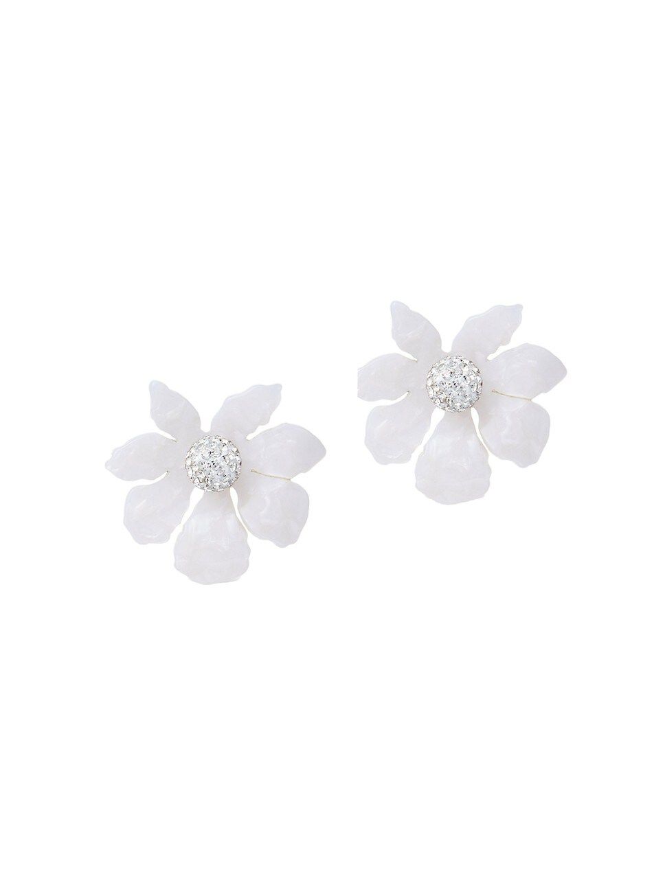 Acetate & Crystal Wallflower Button Earrings | Saks Fifth Avenue
