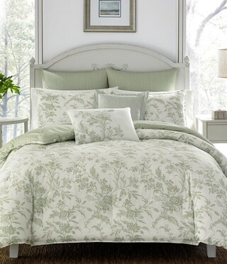 Laura Ashley Natalie Sage Floral Toile Duvet Cover & Sham Set | Dillard's | Dillard's