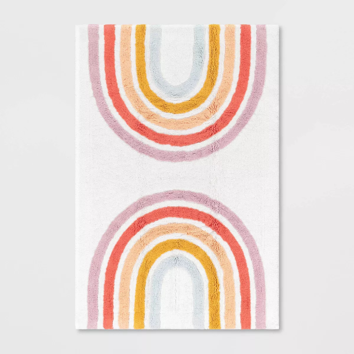 4'x5'6" Rainbow Kids' Rug - Pillowfort™: Multicolored Cotton Tufted Medium Pile, Machine Washab... | Target