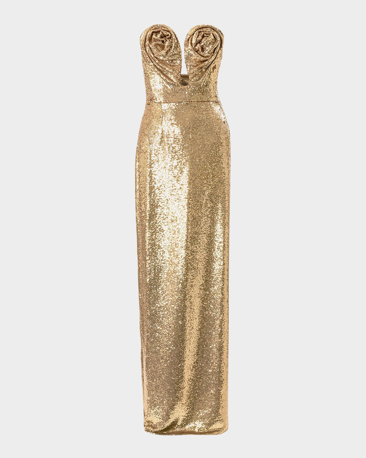 Strapless Rose Sequined Gown | Neiman Marcus