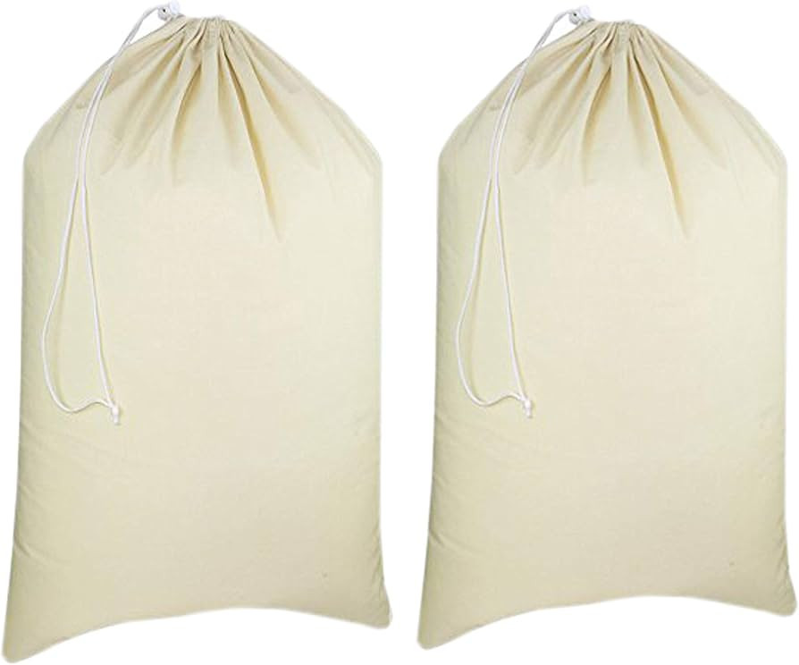 Urban Villa Laundry Bags 2-Pack 28”x36" Extra-Large Cotton Canvas Heavy Duty Washable Durable T... | Amazon (US)