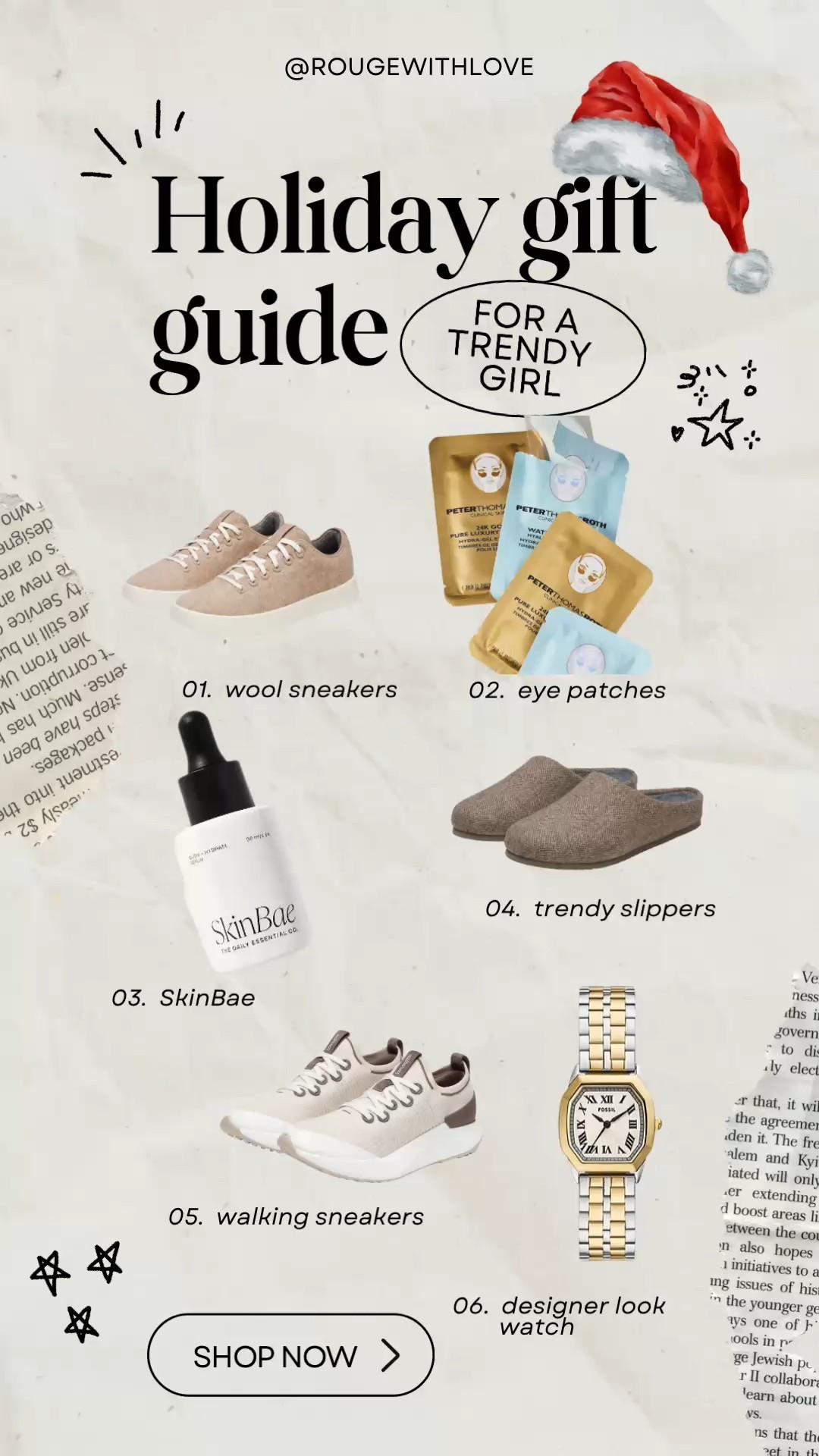 Gift guide for the trendy girl
All birds
Fossil
Peter Thompson Roth
The daily essential co


#LTKHoliday #LTKGiftGuide #LTKSeasonal