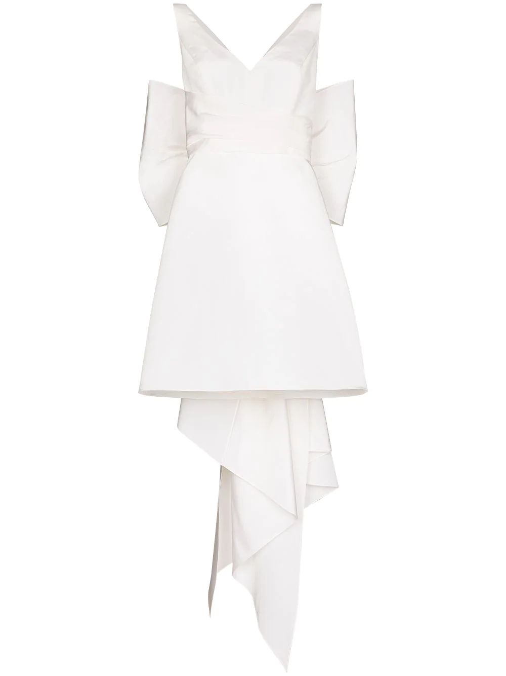 oversize-bow silk mini dress | Farfetch Global