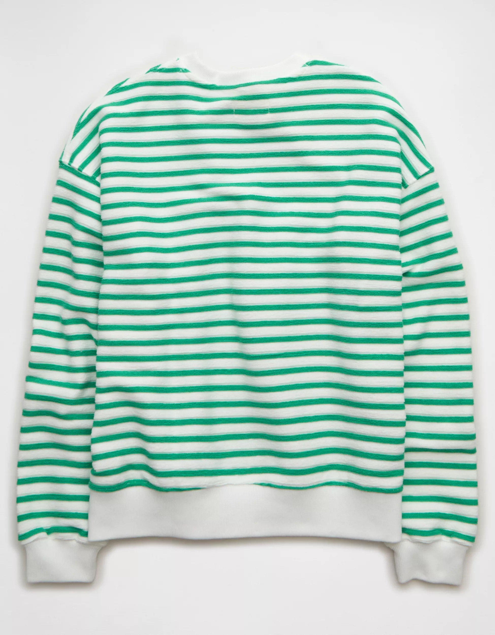 AE Textured Crew Neck Sweatshirt | American Eagle Outfitters (US & CA)