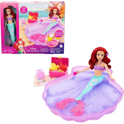 Disney Princess 12.7" Ariel Doll Red Hair/Blue Eyes and Pool Set with Moldable Sand Inspired by D... | Target
