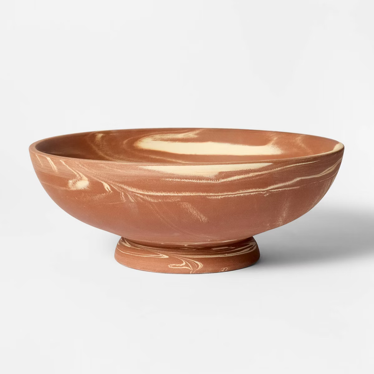 10.25" x 3.87" Marbled Ceramic Decorative Bowl Rust - Threshold™ designed with Studio McGee: Ar... | Target