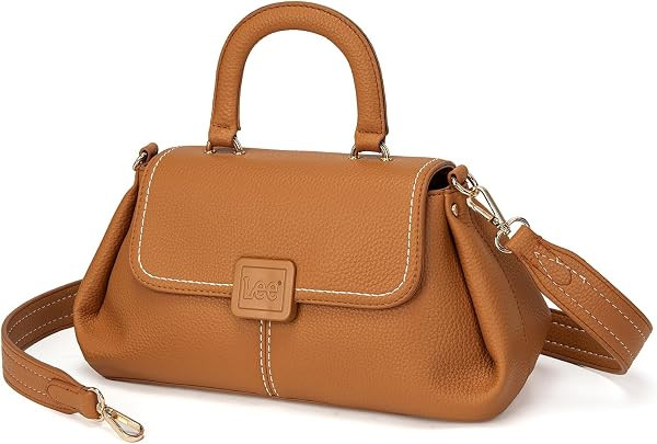 Lee Satchel Bag for Women, Vintage Top Handle Handbag, Flap Crossbody Purse | Amazon (US)